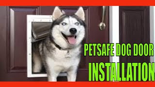 PETSAFE DOG DOOR INSTALLATION step by step  SECURITY BOSS DOG DOOR 👌👌🐶🐶 [upl. by Allina]