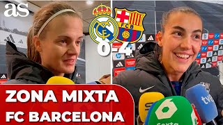 DECLARACIONES REAL MADRID 0  FC BARCELONA 4  ZONA MIXTA completa hoy CLÁSICO FEMENINO [upl. by Tamah]