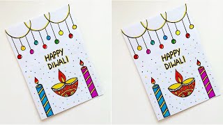 Diwali Card for competition • How to make easy Diwali Card • DIY Diwali greeting card making ideas [upl. by Kilk]