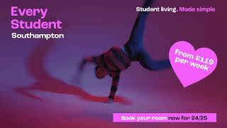 Every Student Southampton  Book your student accommodation now for September 2024 [upl. by Miculek]