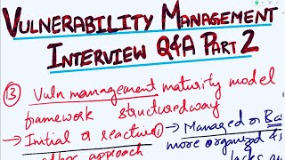 Vulnerability Management Interview Questions and Answers Part 2 Cybersecurity Interview Questions [upl. by Nelrah]