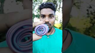 ASMR Hubba Bubba Bubble TAPE 📼 Awesome sour blue 🔵 Raspberry GUM funny eating shorts [upl. by Rexferd]