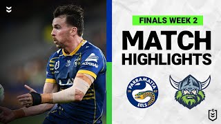 Parramatta Eels v Canberra Raiders  Match Highlights  Finals Week 2 2022  NRL [upl. by Dalis171]