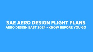 Aero Design East 2024  Know Before You Go [upl. by Peri]