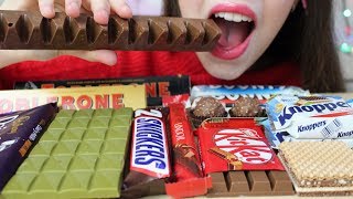 ASMR CHOCOLATE Eating CRUNCHY amp CHEWY Eating Sounds No Talking  Toblerone [upl. by Gayleen]