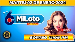 Resultado de MI LOTO Del MARTES 02 de enero 2024 miLoto chance [upl. by Cloe]