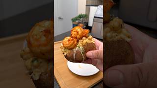 Air Fryer Loaded Seafood Baked Potatoes 🥔 [upl. by Nipsirc837]