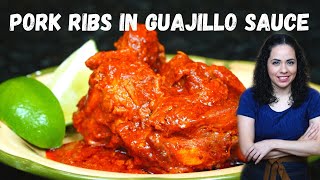 How to cook pork with GUAJILLO CHILE sauce  Mild and DELICIOUS RED SAUCE [upl. by Kilby]