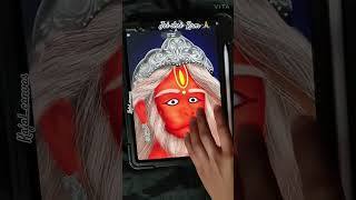 Digital Drawing in Procreate  Easy Procreate drawing tutorial shorts youtubeshorts jaishreeram [upl. by Koerner]