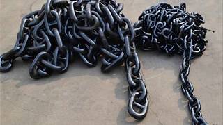 Anchor chain boat chain ship chains mooring stud marine chain manufacturing [upl. by Nadler]