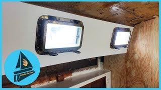 50 Bulkhead Replacement and Major Portlight Upgrade  Learning the Lines  DIY Sailing [upl. by Akemhs791]