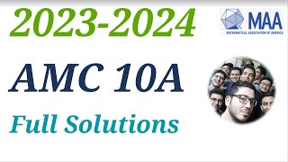 AMC 10A 2023 2024 Full Solutions Problems American Mathematics Competitions B Olympiad Tutor Course [upl. by Hardej]