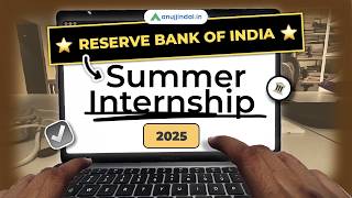 RBI Summer Internships 2025  How to Apply  Eligibility  Stipend  RBI Grade B 2025  Anuj Jindal [upl. by Anikram]