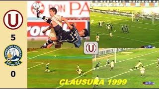 Universitario 5 vs Pesquero 0  Resumen  1999  Goles Grondona 2 JDel Solar Coria Cantoro ⚽ [upl. by Lavoie]