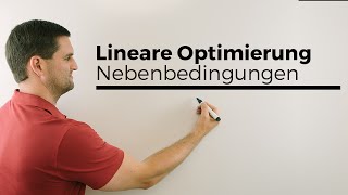 Lineare Optimierung Nebenbedingungen umstellen einzeichnen Nachhilfe online Mathehilfe [upl. by Anahs]