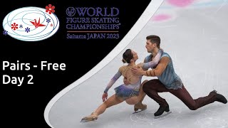 Pairs Free Skate  ISU Figure Skating World Championships 2023 [upl. by Remark]