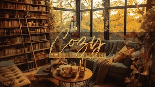 🍁 COZY FALL AMBIENCE  4HOURS  AUTUMN  SOFT PIANO MUSIC 🎹  READING 📖  WORKING  STUDYING 🍂 [upl. by Nnalatsyrc931]