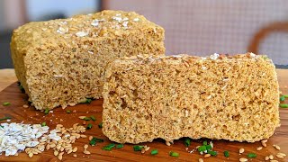 Easy NO OVEN gluten free bread recipe❗️Lose weight with healthy flourless oatmeal bread recipe [upl. by Luann]