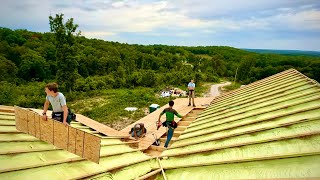 Ozark Mountains Missouri Meadowlark Log Home ROOF INSTALL EPISODE 6 [upl. by Eisor6]