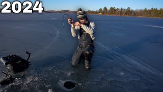 Minnesota Ice Fishing 2024  Multi Species Slam [upl. by Aihsema322]