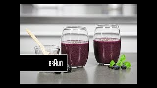 Braun Minipimer 9  Smoothie de frutas del bosque  Receta [upl. by Prescott]