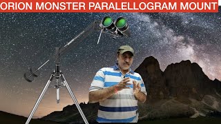 Orion monster paralellogram mount with tripod with giant oberwerk 25x100 binocular setting upusing [upl. by Eleynad]