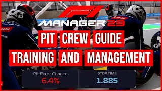 18 Second Pitstops  Complete Pit Crew and Sporting Director Guide  F1 Manager 2023 [upl. by Retsila547]