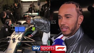 Lewis Hamilton amp Valtteri Bottas react to the new Mercedes W11 [upl. by Llevaj]