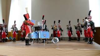 Garde impériale de Dijon reçoit la fanfare du 8ème hussards de cavalerie [upl. by Anivla]