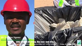 Media Briefing Salvage of Grounded MV Ultra Galaxy  West Coast South Africa [upl. by Scotty315]