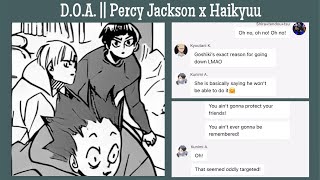 DOA  Haikyuu x Percy Jackson  Haikyuu Texts [upl. by Thorncombe550]