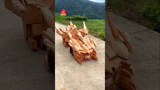 Handmade wooden dragon car 🥰 shorts ytshorts car [upl. by Loy]