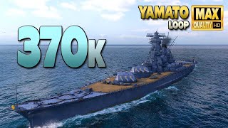 Battleship Yamato Sharp shooter on map Loop  World of Warships [upl. by Ramahs]