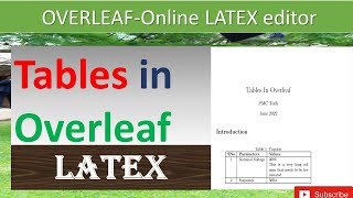 How to insert tables in overleaf l Add tables in Latex [upl. by Jarrett706]