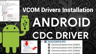 CDC AND VCOM Drivers Installation  How to install CDC and Vcom drivers in windows [upl. by Iinde]