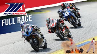 Crazy Motorcycle Race MotoAmerica Medallia Superbike Race 2 at Road Atlanta 2023 [upl. by Korney]