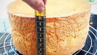 10 CM HOGE SPONSCAKE HOE MAAK JE EEN ZACHTE SPONSCAKE  CHIFFON CAKE [upl. by Yerocaj]