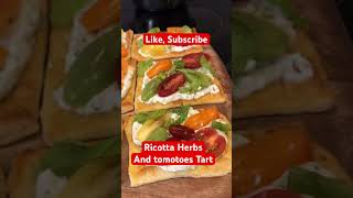 Ricotta Herbs and Fresh Tomatoes Tart healthyfood tart tomatoes satisfying cooking recipe [upl. by Aicelf636]