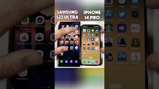 Samsung S23 Ultra vs iPhone 14 Pro Speed Test ⚡Who’s the Real Speed King 👑🚀shortsviralvideo [upl. by Shlomo]