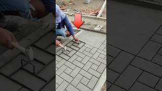 How to make road made of cement like brick 😳 shorts [upl. by Enialed642]