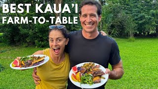 Our Favorite Dinner Experience on Kauai Hawaii Agroforestry to a 100 grown in Hawaii meal [upl. by Schwarz61]