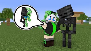 Monster School  WITHER SKELETON amp CREEPER GIRL BABY LIFE  Minecraft Animation [upl. by Gerri]