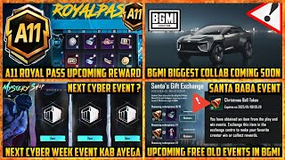 🔴 A11 Royal Pass Rewards  Biggest Collab in BGMI EVER  Upcoming Free Events  Next Purchase Bonus [upl. by Anniahs452]