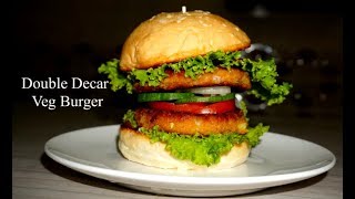 veggie burger l Aloo Tikki Burger [upl. by Kenwrick332]