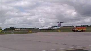 Air Southwest Water cannon Salute at Plymouth [upl. by Eilrahc]