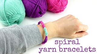 How To Make Spiral Yarn Friendship Bracelets [upl. by Annaigroeg]