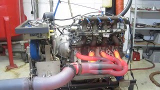 Mazda R26B 4 Rotor Engine Dyno  GLOWING HEADER [upl. by Alyl768]