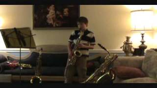 DEMONSTRATION OF FOUR SAXOPHONES  Alto Tenor Soprano and Baritone Saxophones [upl. by Wilkie]