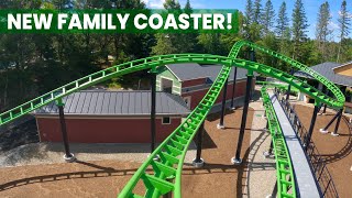 Midnight Flyer Front Row POV Santas Village New for 2024 Vekoma Roller Coaster [upl. by Jeanette445]