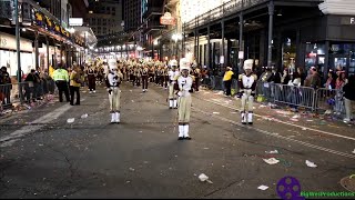 Bands On The Parade Route From The Krewe Of Alla Parade On St Charles and Canal Street 2024 [upl. by Anej]